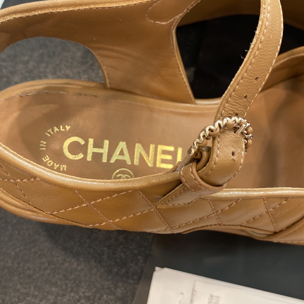 Chanel platform sandals 37 - Picture 2 of 7